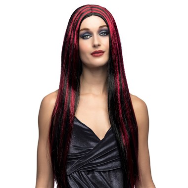 Wig witch black/red