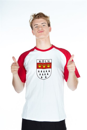 t-shirt Koln rood/wit