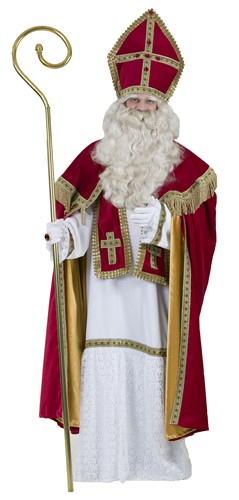 Sankt Nikolaus Luxus(Kleid/Schärpe/Hut/Umhang)