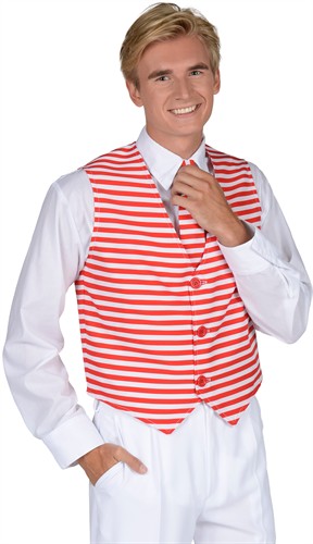 Waistcoat stripes red/white