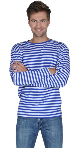 gestreept shirt blau/wit deluxe