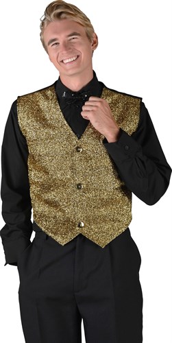 Waistcoat lurex gold