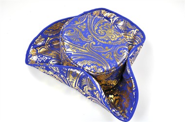 Three-cornered hat blue/gold