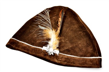 Tyrolean Oktoberfest hat dark brown (suede )