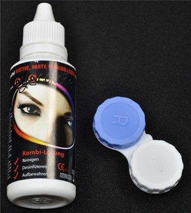 Contact lenses holder & liquid